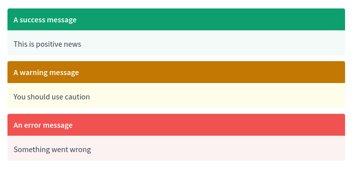 callout examples in red, yellow, and green